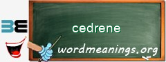 WordMeaning blackboard for cedrene